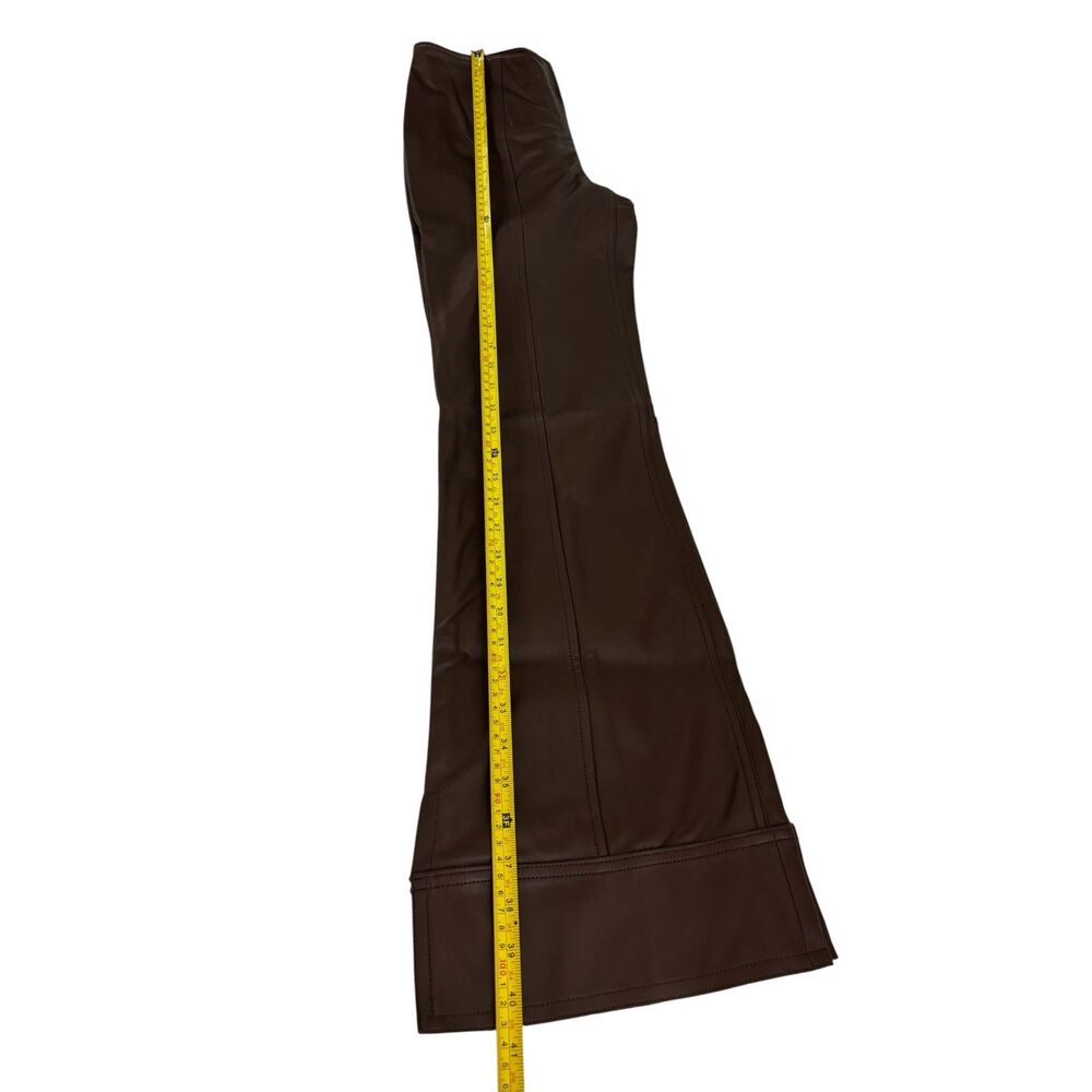We The Free People Brown Coated Rubberized Straight Leg Pants Size 2XS NWT - Picture 3 of 6